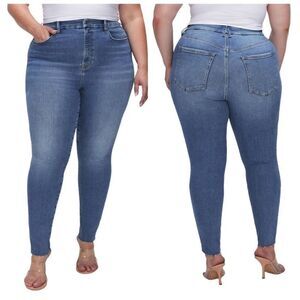 Good American Always Fits Good Waist Skinny Jeans Blue Plus Size 28-32